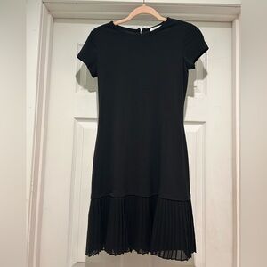 Calvin Klein Black Midi Dress with Short Sleeves